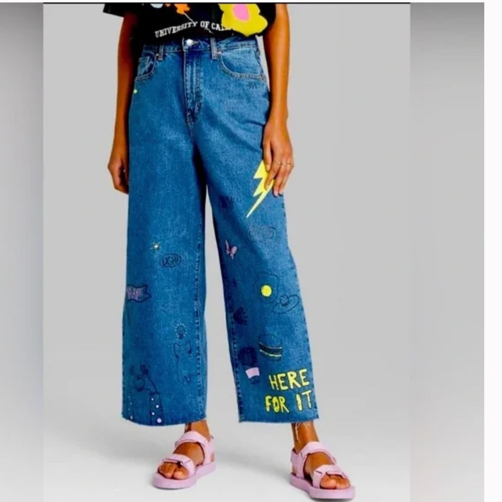 NWOT Wild Fable Need Space Wide Leg Jeans 💚